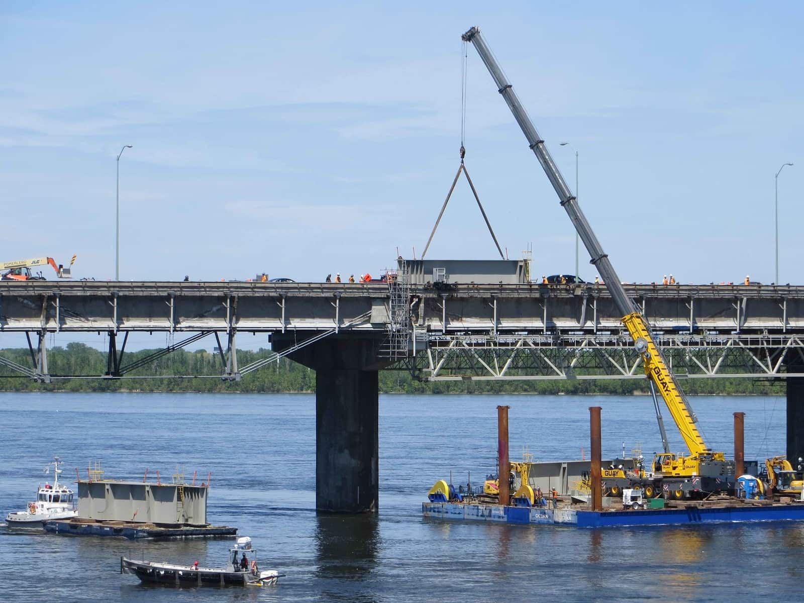 Pont Champlain - Blocs post-tension